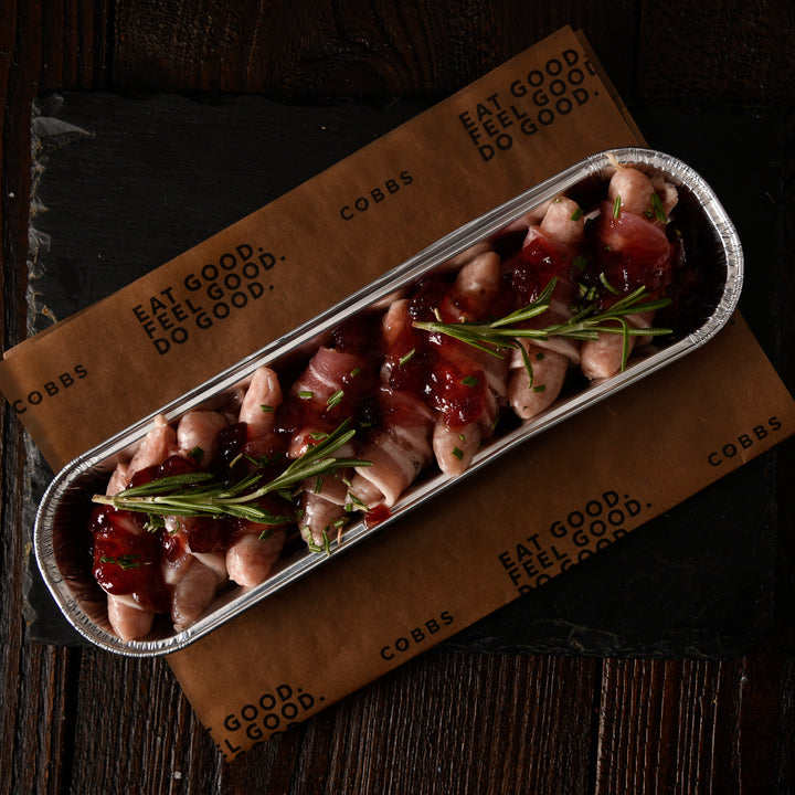 Chipolatas with Cranberry, Port & Orange Sauce (Pre-order)